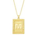 MAYAMAR 24K Gold Plated Choice of Initial Enhancer Pendant w/ 18" Chain