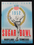 January 1, 1952 Sugar Bowl Maryland vs. Tennessee Football Game Program 194659