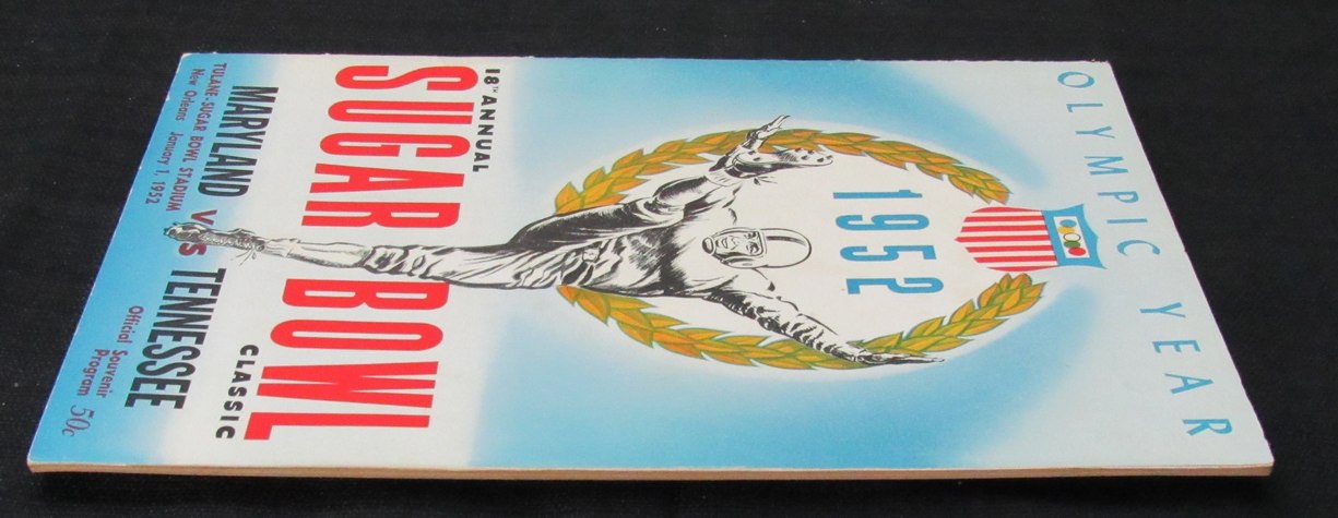 January 1, 1952 Sugar Bowl Maryland vs. Tennessee Football Game Program 194659