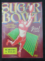 January 1, 1948 Sugar Bowl Alabama vs. Texas NCAA Football Game Program 194661