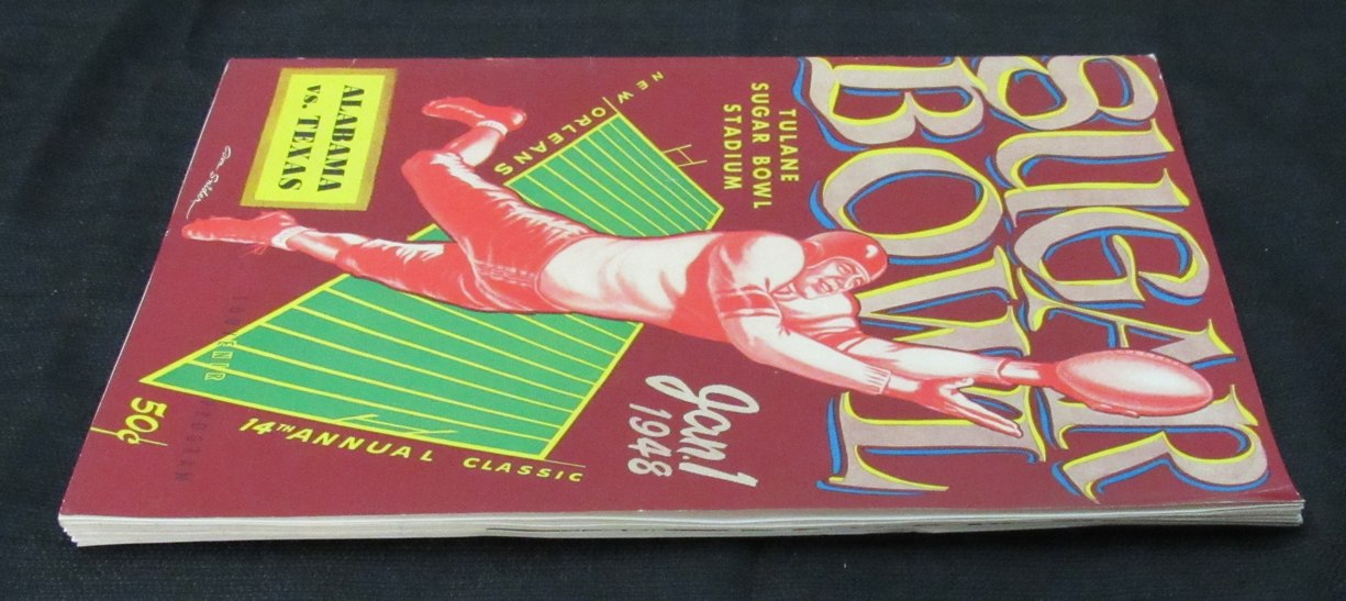 January 1, 1948 Sugar Bowl Alabama vs. Texas NCAA Football Game Program 194661