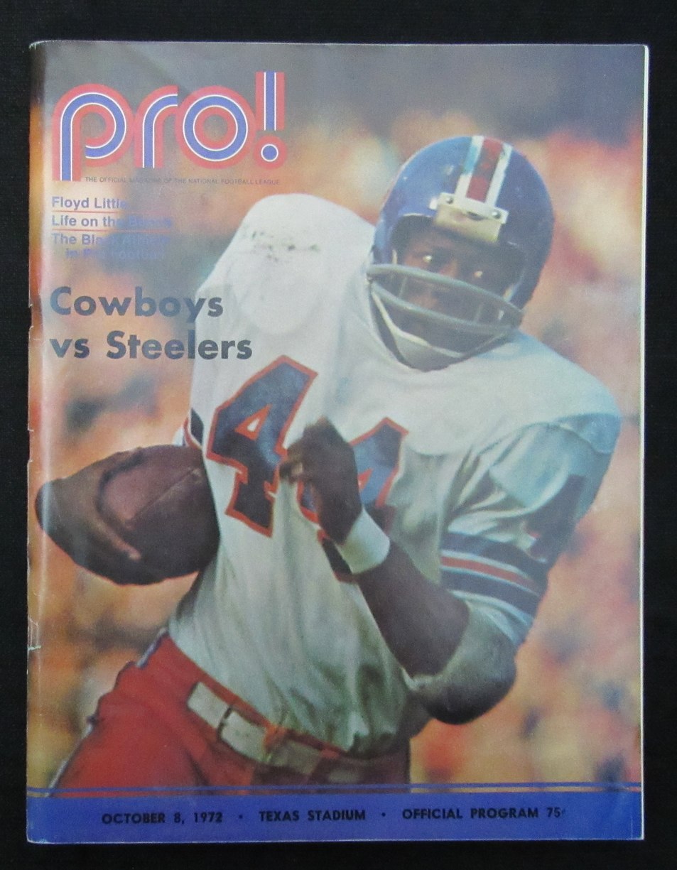 October 8, 1972 Cowboys vs. Pittsburgh Steelers Football Game Program 194672