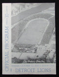 October 22,1939 Detroit Lions vs. Green Bay Packers Football Game Program 194678