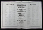October 22,1939 Detroit Lions vs. Green Bay Packers Football Game Program 194678