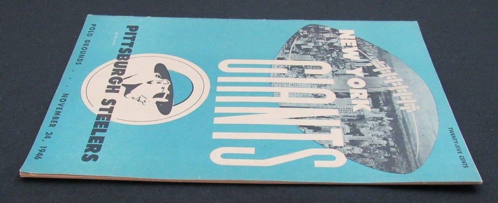 November 24, 1946 NY Giants vs. Pittsburgh Steelers Football Game Program 195506