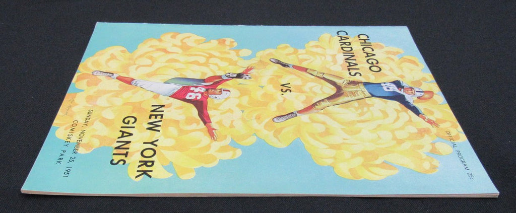 November 25, 1951 Chicago Cardinals vs. NY Giants Football Game Program 195509