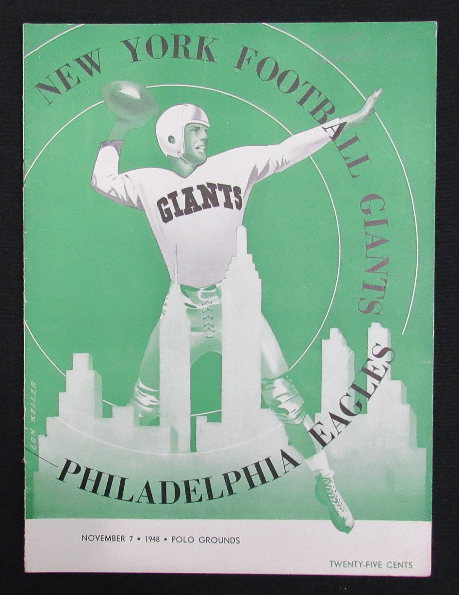 November 7, 1948 NY Giants vs. Philadelphia Eagles Football Game Program 195511