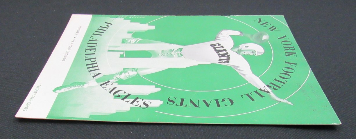November 7, 1948 NY Giants vs. Philadelphia Eagles Football Game Program 195511