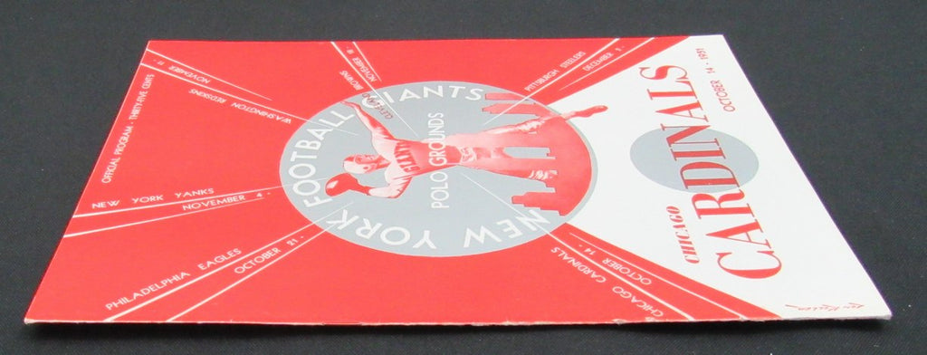 October 14, 1951 Chicago Cardinals vs. NY Giants Football Game Program 195513