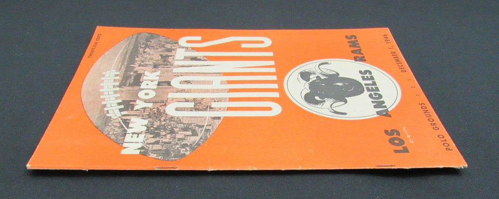 December 1, 1946 New York Giants vs. LA Rams Football Game Program 195514