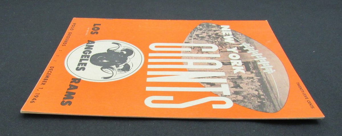 December 1, 1946 New York Giants vs. LA Rams Football Game Program 195514