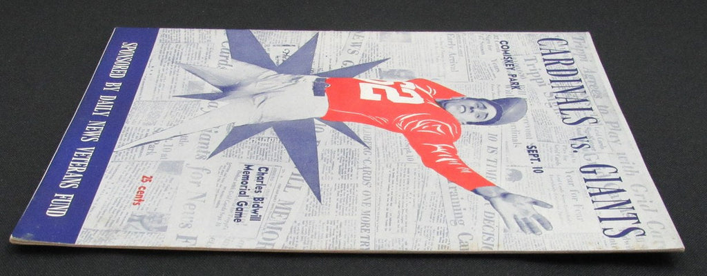 September 10, 1947 Chicago Cardinals vs. NY Giants Football Game Program 195515