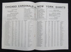September 10, 1947 Chicago Cardinals vs. NY Giants Football Game Program 195515