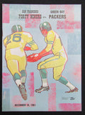 December 10, 1961 49ers vs. Green Bay Packers Football Game Program 195490