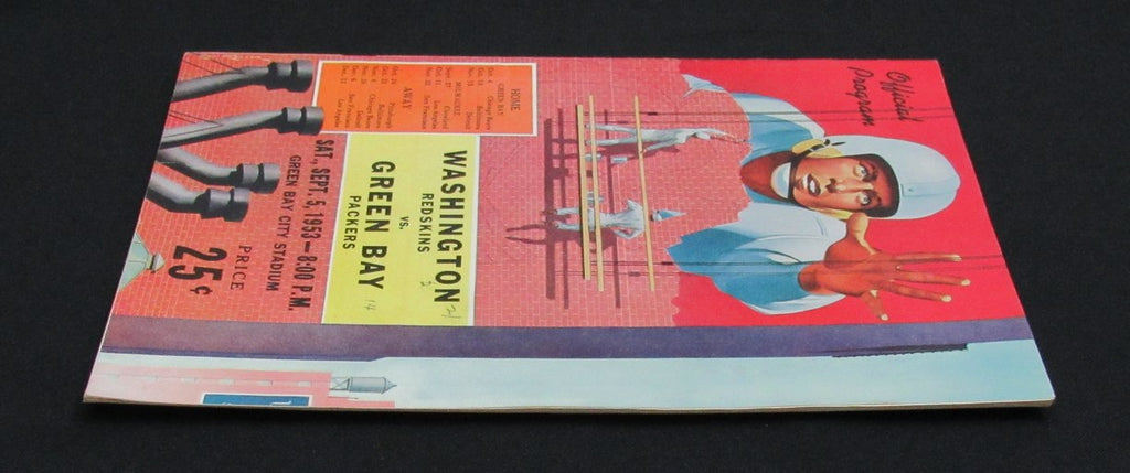 September 5, 1953 Redskins vs. Green Bay Packers Football Game Program 195491