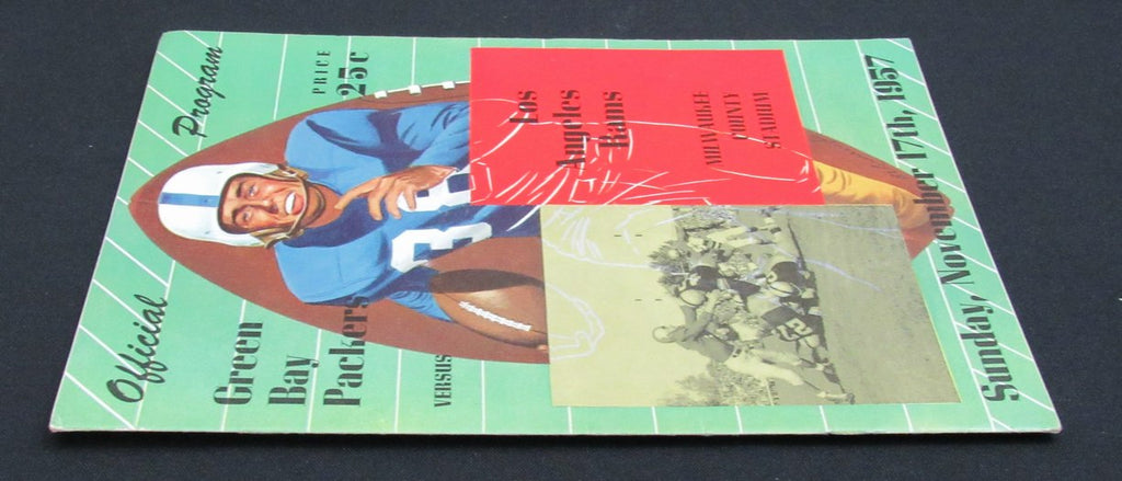 November 17, 1957 Green Bay Packers vs. LA Rams Football Game Program 195495