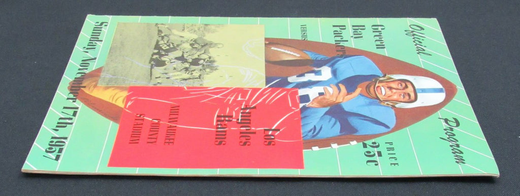 November 17, 1957 Green Bay Packers vs. LA Rams Football Game Program 195495