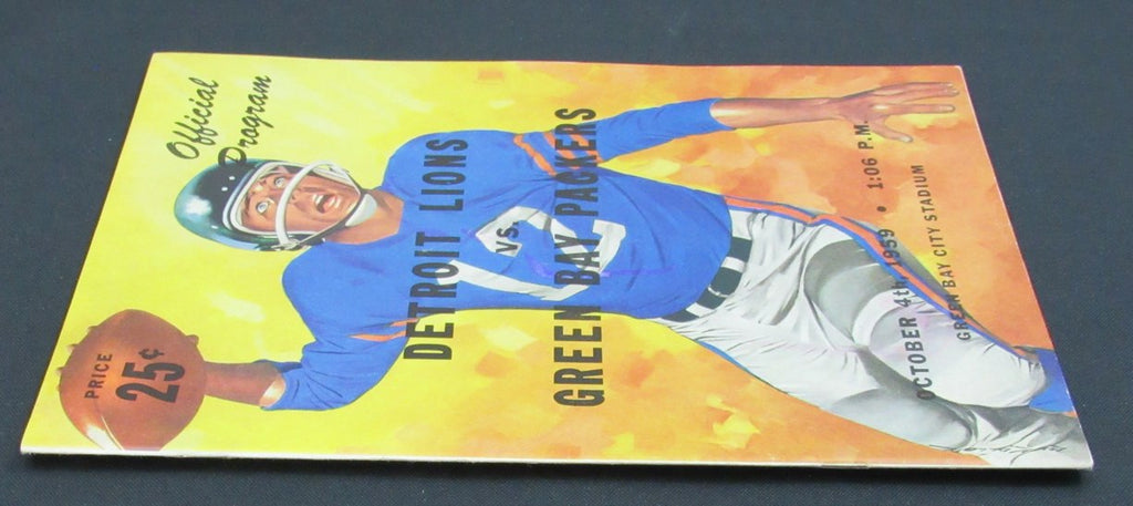 October 4, 1959 Detroit Lions vs. Green Bay Packers Football Game Program 195496