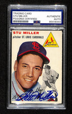 Stu Miller Signed/Auto 1954 Topps Card #164 St. Louis Cardinals PSA/DNA 194832