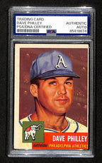 Dave Philley Signed 1953 Topps Card #64 Philadelphia Athletics PSA/DNA 194841