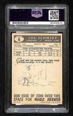 Joe Schmidt HOF Signed/Auto 1959 Topps Card #6 Detroit Lions PSA/DNA 195043