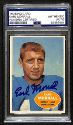 Earl Morgan Signed/Autographed 1960 Topps Card #41 Detroit Lions PSA/DNA 195046