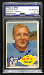Joe Schmidt HOF Signed/Auto 1960 Topps Card #46 Detroit Lions PSA/DNA 195049