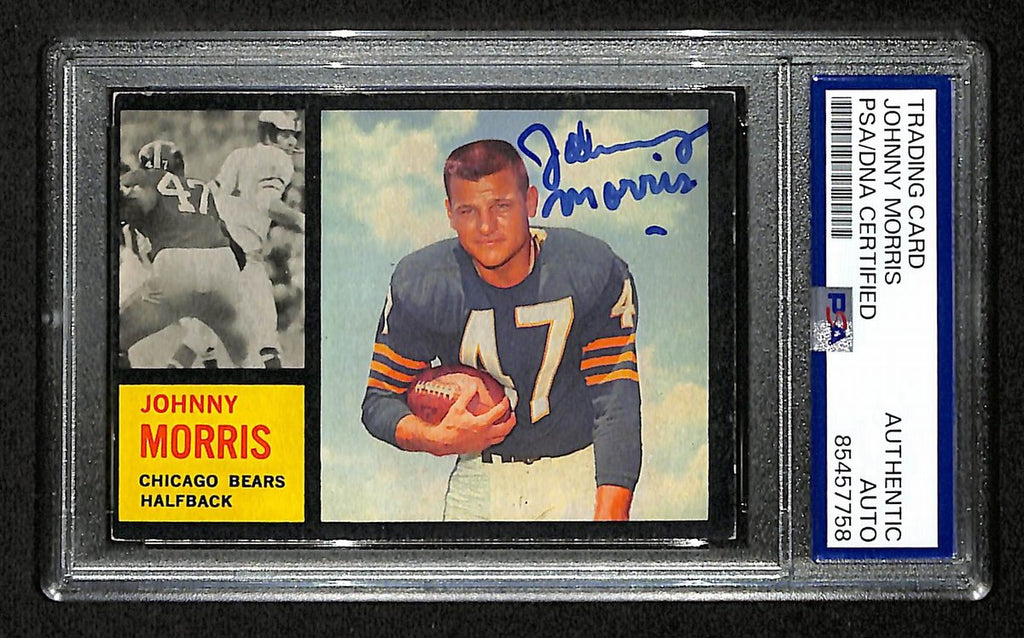 Johnny Morris Signed/Auto 1962 Topps Card #15 Chicago Bears PSA/DNA 195061