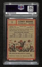 Lenny Moore HOF Signed/Inscr 1962 Topps Card #2 Baltimore Colts PSA/DNA 195066