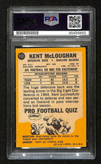 Kent McLoughan Signed/Auto 1967 Topps Card #112 Oakland Raiders PSA/DNA 195078