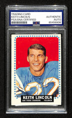 Keith Lincoln Signed/Auto 1964 Topps Card #164 San Diego Chargers PSA/DNA 195099