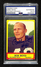 Bob Boyd Signed/Autographed 1963 Topps Card #11 Baltimore Colts PSA/DNA 195115