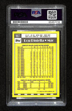 Lou Piniella Signed/Auto 1990 Topps Traded Card #96T Reds PSA/DNA 194803