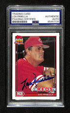 Lou Piniella Signed/Auto 1991 Topps Card #669 Cincinnati Reds PSA/DNA 194807