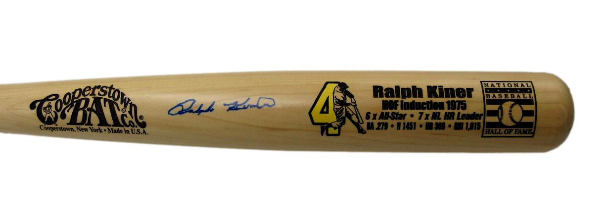 Ralph Kiner Signed/Auto CBC Baseball Bat 1975 Induction Pirates JSA 196257