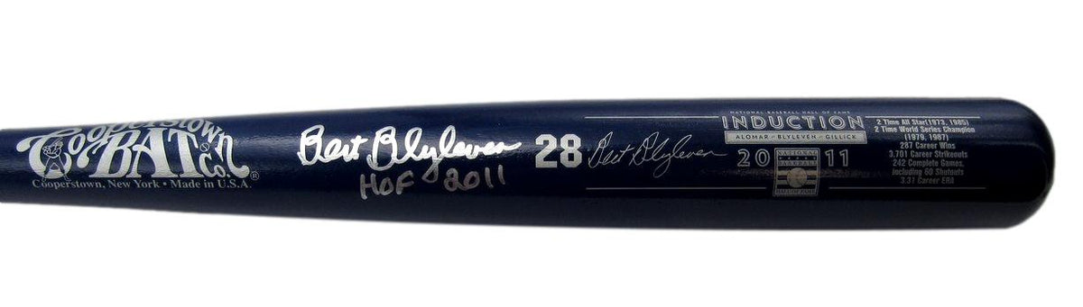Bert Blyleven Signed/Auto CBC Baseball Bat 2011 Induction Twins JSA 196268