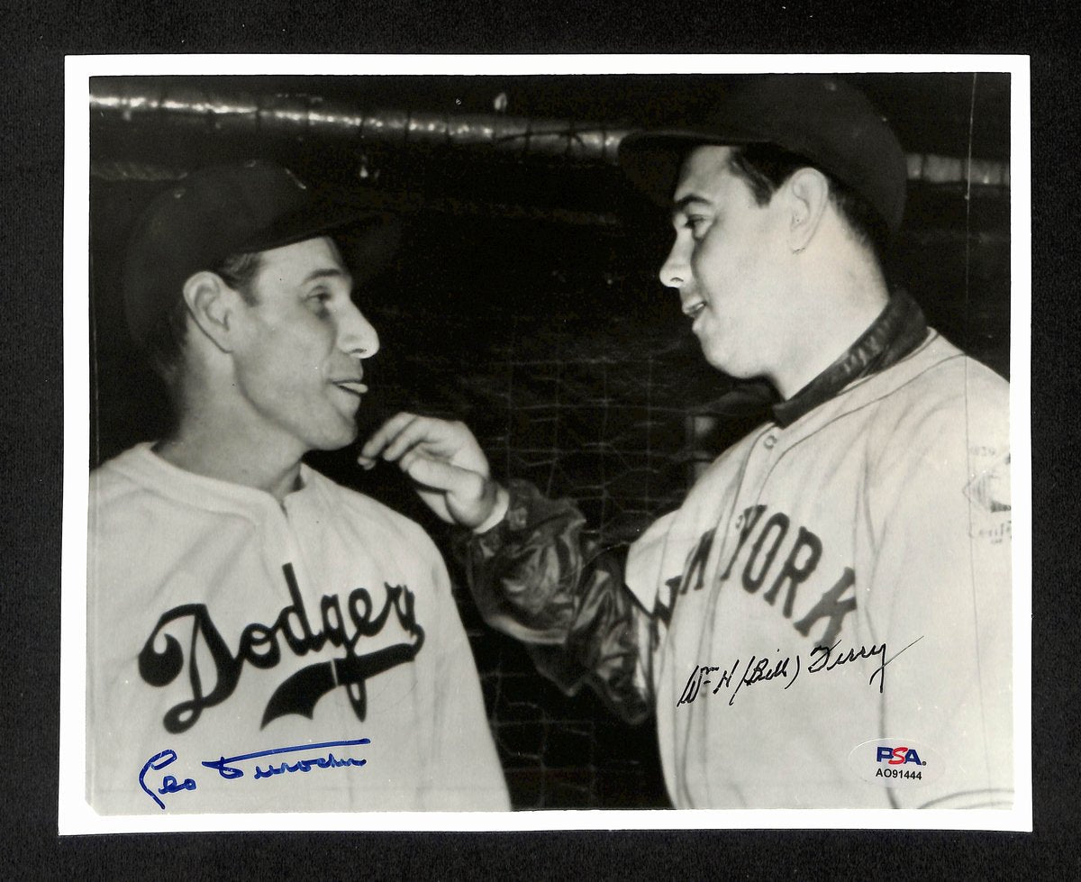 Leo Durocher/Bill Terry HOFers Dual-Signed 8x10 Photo Yankees PSA/DNA 195439