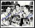 Eddie Mathews/Gene Conley/Joe Adcock Multi-Signed/Auto 8x10 Photo PSA/DNA 195450