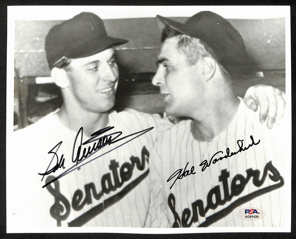 Bob Allison/Hal Woodeshick Signed/Auto 8x10 Photo Senators PSA/DNA 195472
