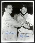 Bobby Thomson/Ralph Branca Signed/Auto 8x10 Photo NY Giants PSA/DNA 195477