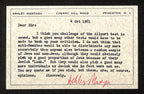 Ashley Mantagu Signed/Auto Post Card British-American Anthropologist 195480