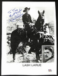 Lash Larue Signed/Inscribed 8x10 Photo Country/Western Actor PSA/DNA 196026