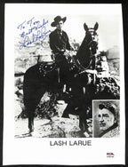 Lash Larue Signed/Inscribed 8x10 Photo Country/Western Actor PSA/DNA 196026