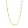MAYAMAR 24K Gold Plated Bold Box Link Chain 18" Necklace