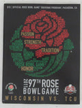 January 1, 2011 Rose Bowl Football Game Program Wisconsin vs. TCU 195697