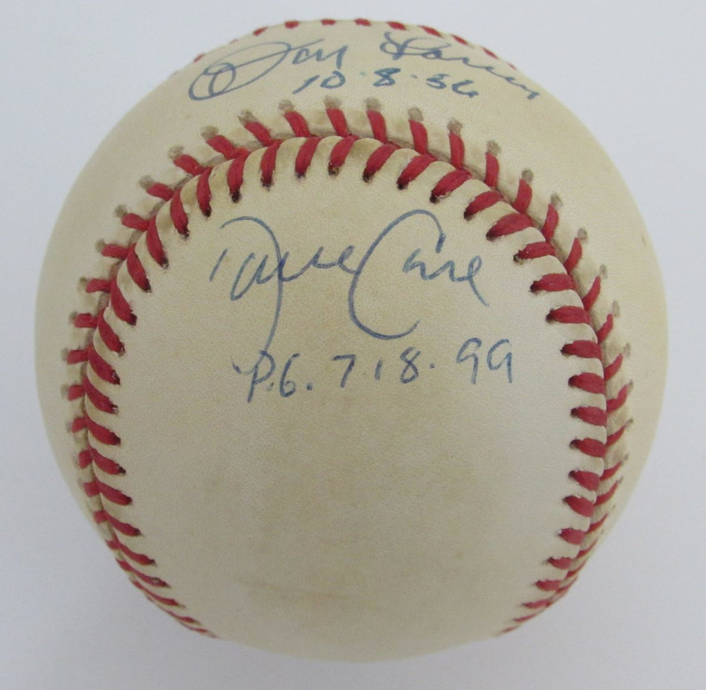 David Wells/Don Larsen/David Cone Signed/Insc OAL Baseball Yankees PSA/DNA 19577