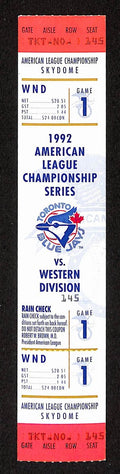 1992 ALCS Game 1 Oakland Athletics vs. Toronto Blue Jays Full Ticket 194155