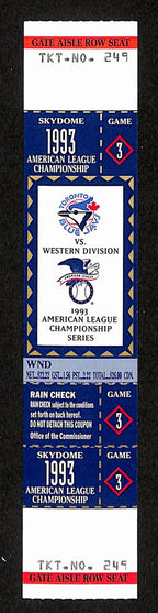 1993 ALCS Game 3 Chicago White Sox vs. Toronto Blue Jays Full Ticket 194149