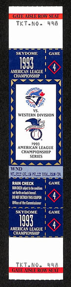 1993 ALCS Game 4 Chicago White Sox vs. Toronto Blue Jays Full Ticket 194152