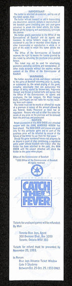 1993 ALCS Game 5 Chicago White Sox vs. Toronto Blue Jays Full Ticket 194153
